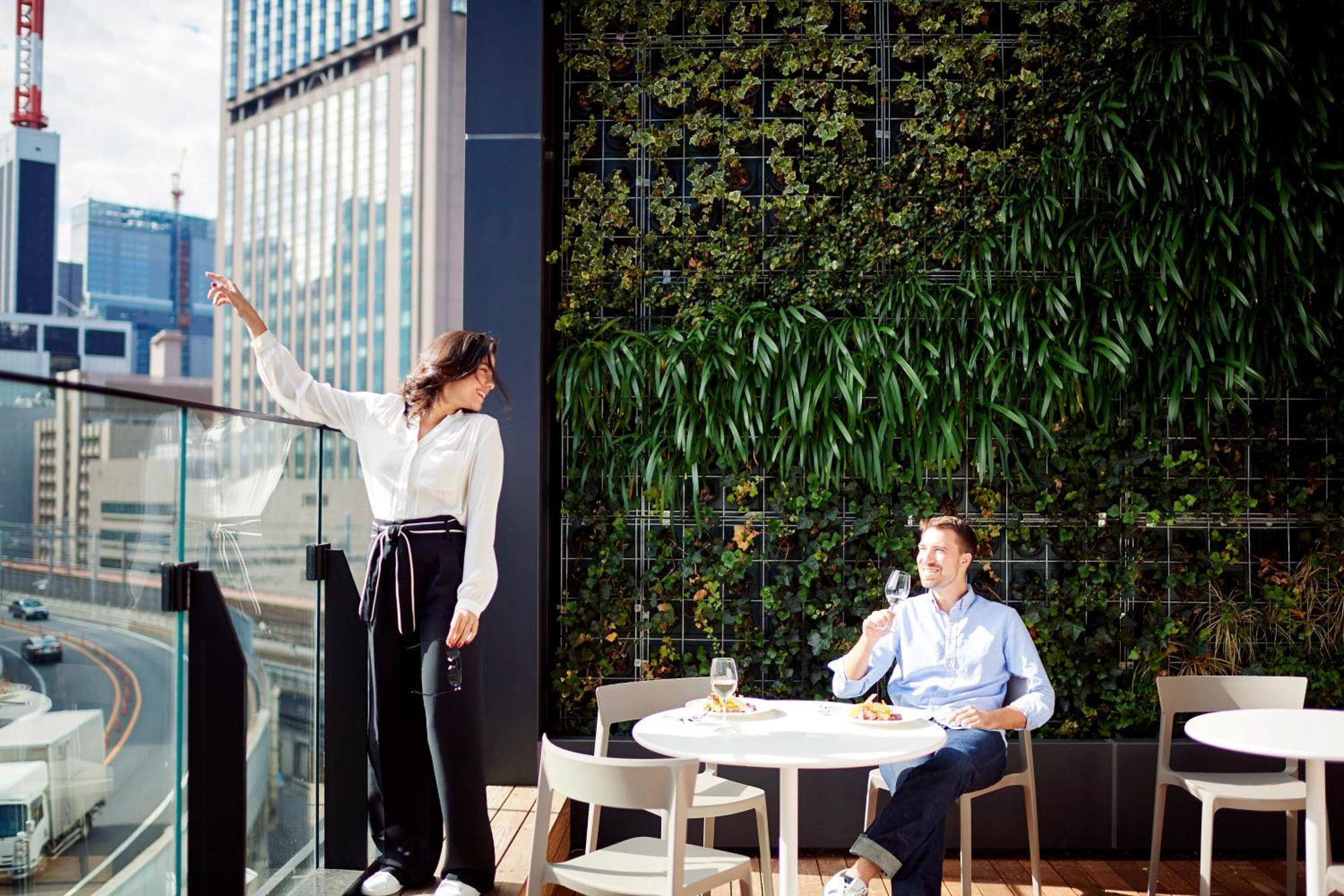 The Gate Hotel Tokyo By Hulic Dış mekan fotoğraf Green wall